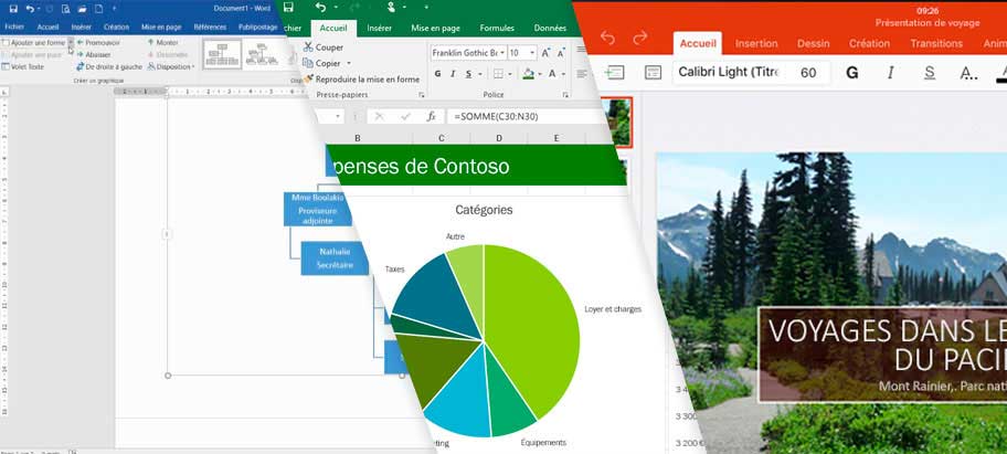 Mâitriser le Pack Office (PowerPoint, Word, Excel)